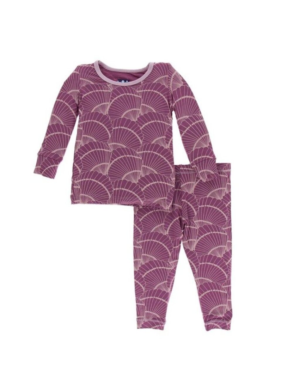 Kickee Pants Purple Fossilized Shell Print Pajamas, Size 14